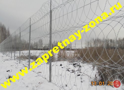 Монтаж инженерных заграждений из колючей проволоки Егоза