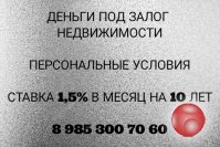 Выдам займ под квартиру за день под 1.5% в месяц